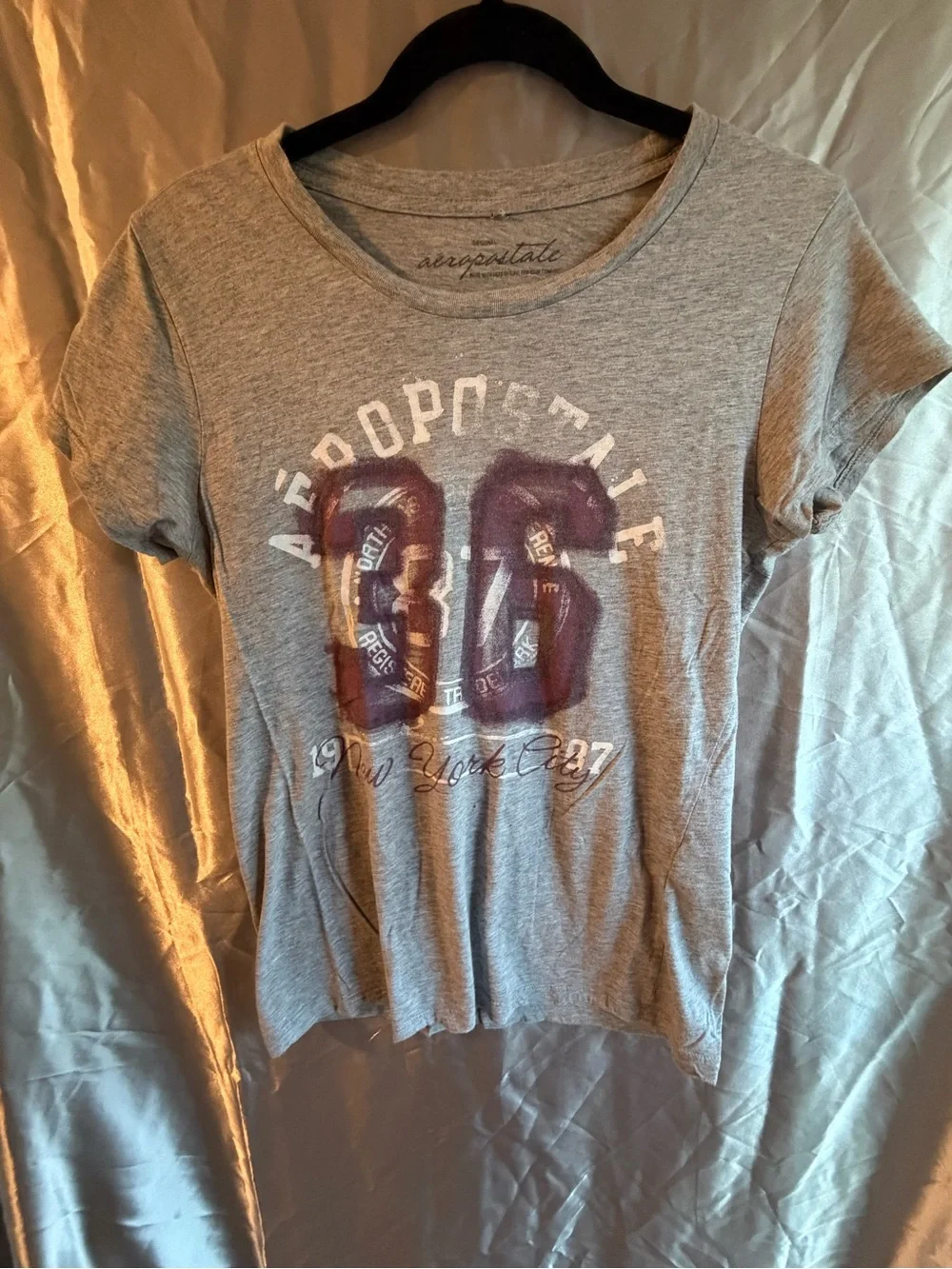 Vintage Y2K Aeropostale Gray Graphic Tee - 86 Print Size XL